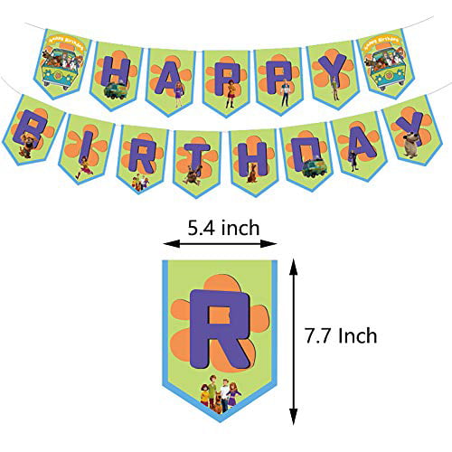 Heidaman Scooby Doo Birthday Party Supplies Scooby Doo Birthday Party Decorations Set Include Banner Balloons Cake Toppers 