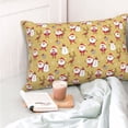 thumbnail image 4 of Yiaed Cute Santa and Reindeer Print Brushed Microfiber Envelope Pillowcases, Standard,Envelope Closure Pillow Cases(No pillow core)-16"x24", 4 of 6