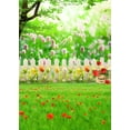thumbnail image 2 of YUSDECOR 5x7ft Spring Backdrops for Photography Red Flowers Colorful Eggs Background for Photo Booth Family Garden Backdrop, 2 of 3