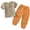 Orange, variant on UngA Toddler Baby Boy 2 Piece Outfit Summer Cotton Linen Casual Short Sleeve T-Shirt Pants Set Kids Cute Plain Spring Clothes (Sky Blue,2-3 Years)