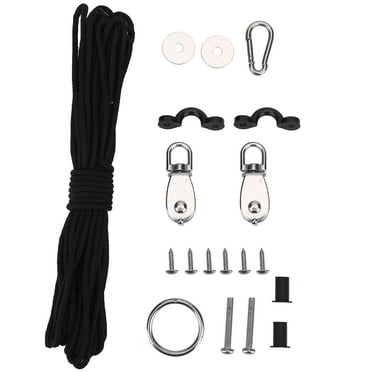 Stable Anchoring System with Pulley, Eye Ring & Hook Accessory Kit Ultimate Kayak Canoe Anchor Trolley