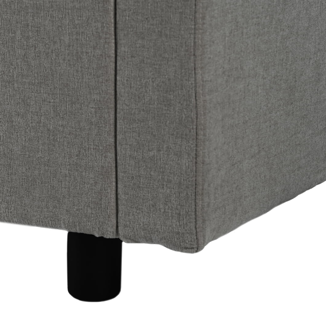 111.4" Large 3-Seater Sofa with Curved Seat and 3 Pillows, Oversized Modern Sofa Couch with Wooden Frame for Living Room, Bedroom and Office, Weight Capacity 220lbs/Seat, Grey