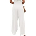 thumbnail image 3 of utcoco women's wide leg pants casual elastic waist loose linen trousers, 3 of 4