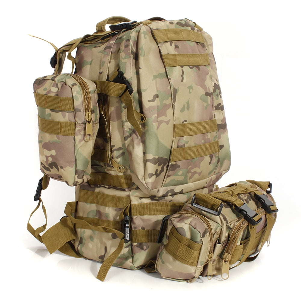 Nylon Tactical Military Trekking Pack Outdoor Sports Bag Hiking Cycling Backpack 