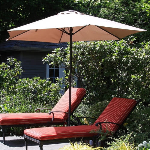 Pure Garden 9' Aluminum Patio Umbrella with Auto Crank by Trademark Global LLC