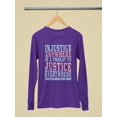 thumbnail image 3 of Injustice Is A Social Threat Long Sleeve Women's, 3 of 4