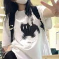 thumbnail image 4 of Camisetas de manga corta con estampado estético para mujer, Tops básicos de calle Y2k, camisetas informales Harajuku góticas con cuello redondo, ropa para mujer, 4 of 5