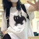 thumbnail image 4 of Camisetas de manga corta con estampado estético para mujer, Tops básicos de calle Y2k, camisetas informales Harajuku góticas con cuello redondo, ropa para mujer, 4 of 5