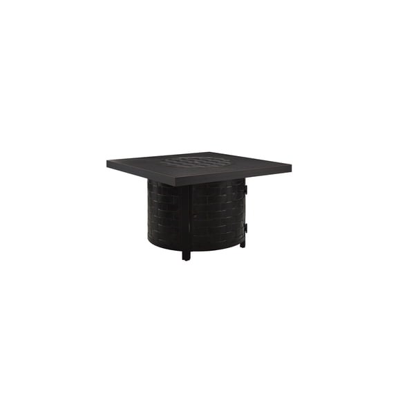 Square Aluminum Fire Pit - 55,000 BTU LPG/NG - Antique Bronze Finish - Outdoor Patio Heater