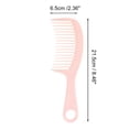 thumbnail image 2 of Unique Bargains 1 Pc Arc Round Hole Wide Tooth Comb for Curly Thin Hair Plastic Pink, 2 of 3