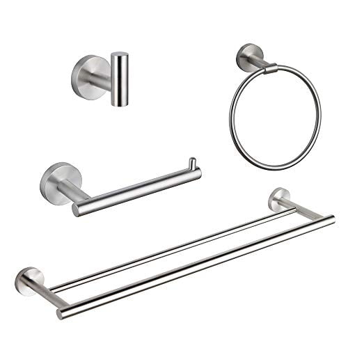 KES SUS 304 Stainless Steel 4-Piece Bathroom Accessory Set RUSTPROOF Double T... 