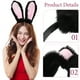 thumbnail image 4 of Diadema con orejas de conejo de peluche, adorable broche para el pelo con orejas de conejo de Pascua, recuerdo de fiesta de Pascua, 4 of 7