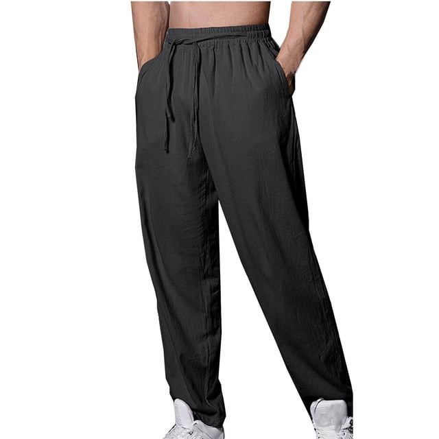 Pantalones largos para hombre, pantalones holgados de playa hawaianos, pantalones holgados con cintura elástica y cordón ajustable.