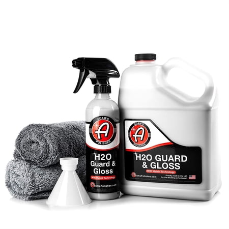 Adam's Polishes H2O Guard & Gloss - Hybrid Top Coat Technology Combines Silica Sealant and Quick Detailer Technology - Seals, Shines, and Protects All Exterior Surfaces (Collection)