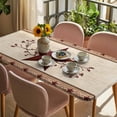thumbnail image 3 of Red Texas Star Rustic Table Cloths for 5 Foot Rectangle Tables, Farmhouse Berry Brown Wooden Patio Waterproof Elastic Fitted Tablecloths, Washable Rectangular Table Cover for Camping, 3 of 8