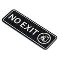 thumbnail image 1 of Unique Bargains No EXIT Sign 9'x3' Self Adhesive Door Sticker Mounting Strips Black, 1 of 6