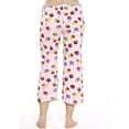 thumbnail image 2 of Just Love 100% Cotton Women Pajama Capri Pants Sleepwear (Cupcake Dots - Pink, 1X), 2 of 2