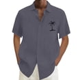 thumbnail image 1 of XDZJLR Chemises pour Hommes Décontractées Été Plage Manches Courtes Mode Imprimé Cocotier, 1 of 5