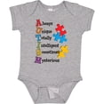 thumbnail image 3 of Inktastic Autism Acrostic Boys or Girls Baby Bodysuit, 3 of 5