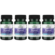 Swanson Albion Boron Bororganic Glycine 6 mg 60 Caps 4 Pack