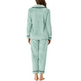 thumbnail image 3 of INSPIRE CHIC Women's Pajama Sets Sleepwear Button Down Soft Night Suit Lounge Sets M Blue, 3 of 7