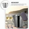 thumbnail image 3 of ACDANC 1L Stainless Steel Water Bucket with Handle Stainless Steel Small Heavy Duty Insulated Bucket Silver, 3 of 4