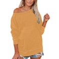 thumbnail image 2 of EIMELI Chemise Femme Liquidation Grande Taille Femme Décontractée Manches Longues Unie Ample Col Rond Chemisier Haut Rouge TG, 2 of 6