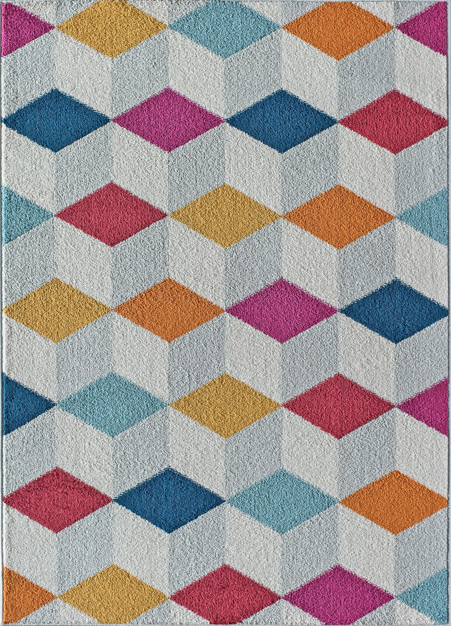 Rugs America Mika MO20B Apple Cider Geometric Contemporary Multi Area Rug, 8'x10'
