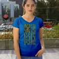 thumbnail image 4 of Camo American Flag Women's V-Neck T-shirt USA Military Proud Army Veteran RED Friday 4th of July Camouflage Patriot Tee, 4 of 7