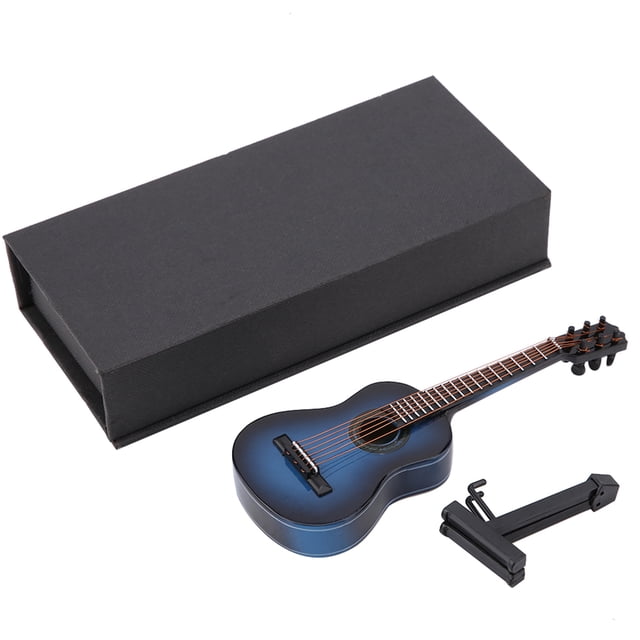 Exposición De Modelo De Guitarra De Madera En Miniatura, Mini Adornos Musicales Realistas Artesanales Para Decoración Del Hogar, Hermosa Decoración De Mesa De Oficina De