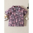 thumbnail image 2 of Kids Easter Rabbit Print Collar Button Shirt Tops Toddler Boy Summer Short Sleeve Polo T-Shirts, 2 of 6