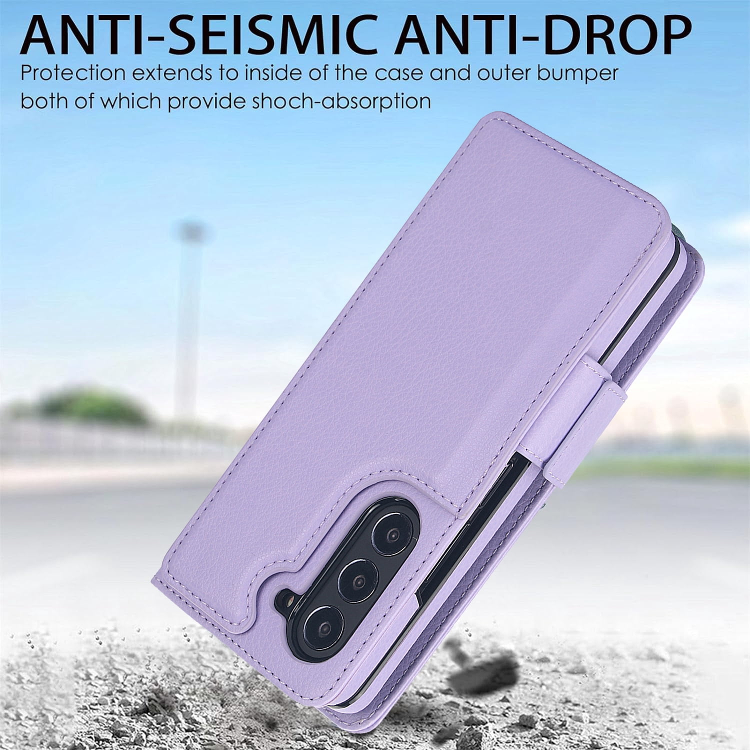 Wallet Case for Samsung Galaxy Z Fold 7 with S-Pen Holder and Credit Card Slots, Premium PU Leather RFID Blocking Magnetic Closure Flip Phone Case Cover for Samsung Galaxy Z Fold 7, Purple