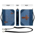 thumbnail image 5 of FOR U DESIGNS Blue Cross Bible Cover Case for Women Size 2X-Large Abrasion PU Leather Church Bag Bible Protective Bag with Handle and Zippered Bible Tote Handbag Cover for Bible Study, 5 of 7