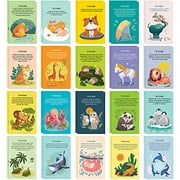 40 Animal Fun Fact Postcards - Bulk Thinking of You Postcard Pack for Kids, Students, Friends, Teacher, and More - Say Hello, Thank You or I Miss You with Colorful Note Cards