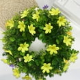 thumbnail image 4 of Plastic Spring/Summer Wreath - with Leaves, Plastic Material. For Front Door, Wall, Wedding, Party, Indoor/Outdoor Use, 4 of 5