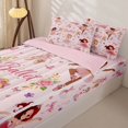 thumbnail image 3 of Castle Fairy Ballet Dance Girl Zipper Twin Comforter Sets with Fitted Sheet and 2 Pillowcases,Floral Butterfly Flamingo Zipper Bedding Set,Pink White,Grey Reversible,4-Piece, 3 of 6