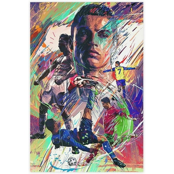 Cristiano Poster Ronaldo Poster Canvas Poster Wall Art Decor Print Picture Paintings for Living Room Bedroom Decoration 12x18 inch Unframed