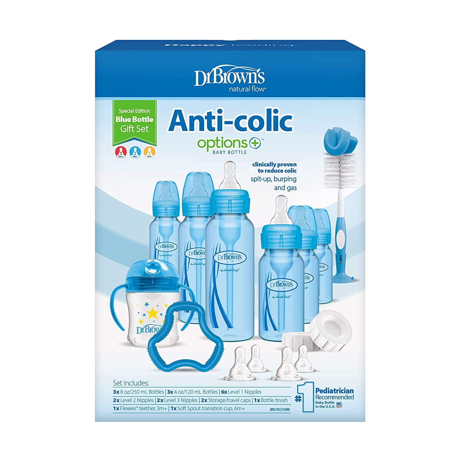 Dr. Brown's Options Baby Bottles Gift Set, Blue