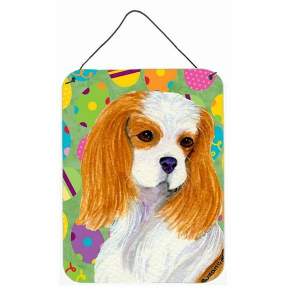 Cavalier Spaniel Easter Eggtravaganza Aluminium Metal Wall Or Door Hanging Prints - 12 x 16 in.