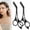 Black 2pc, variant on Wrongduck Eyebrow Trimmer Scissors with Comb 2026 Upgrade, Stainless Steel Precision Brow Cutter, Multipurpose Grooming Tool for Eyebrows Facial Hair Makeup Kit
