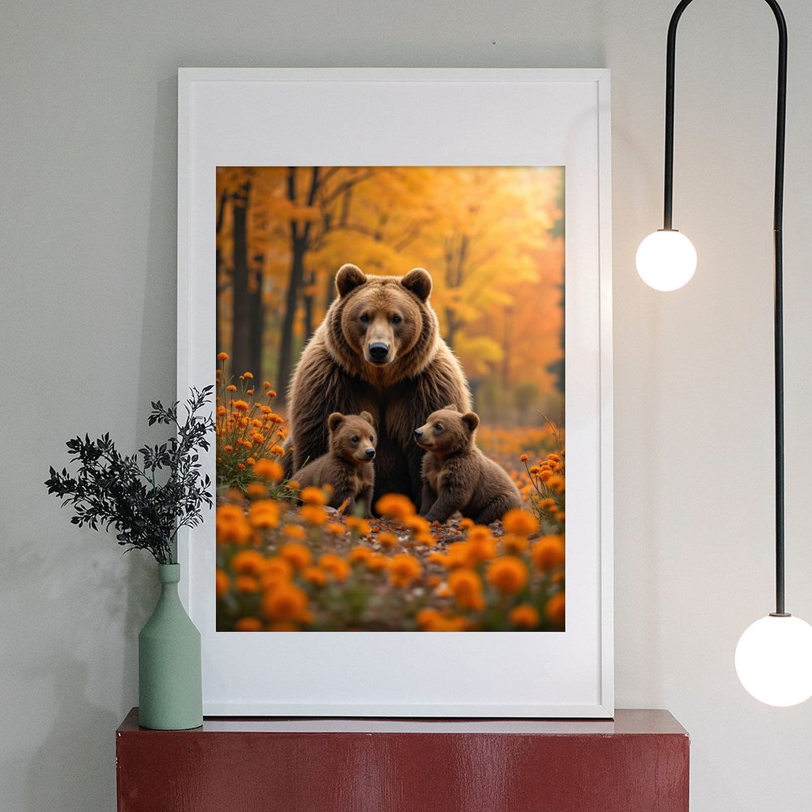 Diamond Art Kits for Adults - 5d Bear Family In Autumn Forest Diamond Painting for Adults, Diamond Art for Adults Beginners, Diamond Painting Kits for Adults for Home Wall Decor
