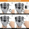 thumbnail image 3 of Baking Tool with Detachable Handle, Stainless Steel Pancake Dispenser for Effortless Flow Control in Cooking Crepes Waffles, 3 of 5