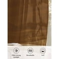 thumbnail image 6 of Sheer Curtains 96 Inches Long, Ombre Waves Semi Sheer Curtains Light Filtering Window Treatment, Abstract Art Gradient Brown Modern Privacy Voile Drapes for Living Room Bedroom 52x96 Inch, 6 of 7