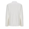 thumbnail image 5 of Olyvenn Double-Breasted Stand Collar Jacket for Women Dressy Slim Fit Business Casual Long Sleeve Cardigans Jacket White S, 5 of 6
