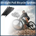 thumbnail image 2 of 20 Set 14G Straight Pull Bicycle Spokes 67mm Straight Pull Bike Wheel Spokes Carbon Steel Black, 2 of 7