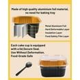 thumbnail image 5 of Aluminium Foil Cake Cups with Lids Muffin Tins, 60 Pack of 5 oz Mini Cake Pans, Mini Bread Moulds with Lids, Disposable Baking Cups with Lids Aluminium Foil Cake Baking Cups, 5 of 5