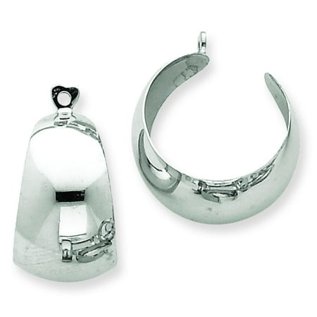 14k White Gold Hoop Earring Jackets Ear Jewelry 14k White Gold Hoop Earring Jackets Ear Jewelry