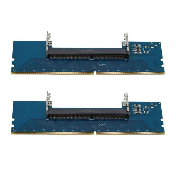Adaptador de conector de memoria RAM DDR4 SO-DIMM para 2 unidades de portátil a DIMM de escritorio. Convertidor de tarjetas de memoria para PC de escritorio.
