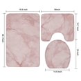 thumbnail image 3 of Pink Marble Pattern Bathroom Rugs Sets 3 Piece,Toilet Cover Set,Absorbent Non Slip Bathroom Mats Sets with U-Shaped Contour Rug Toilet Rug Set, 3 of 5
