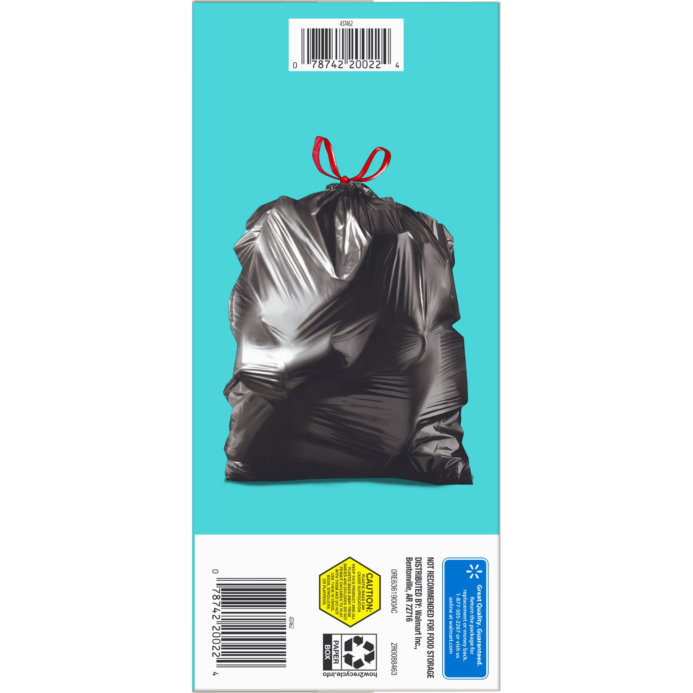 30 Gal Drawstring Black Garbage Bags (80 Count) - Blue Sky Trading